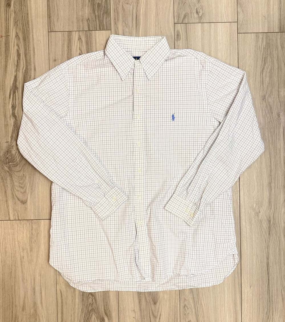 Ralph Lauren Long Sleeve Plaid Button Up Shirt Size 17